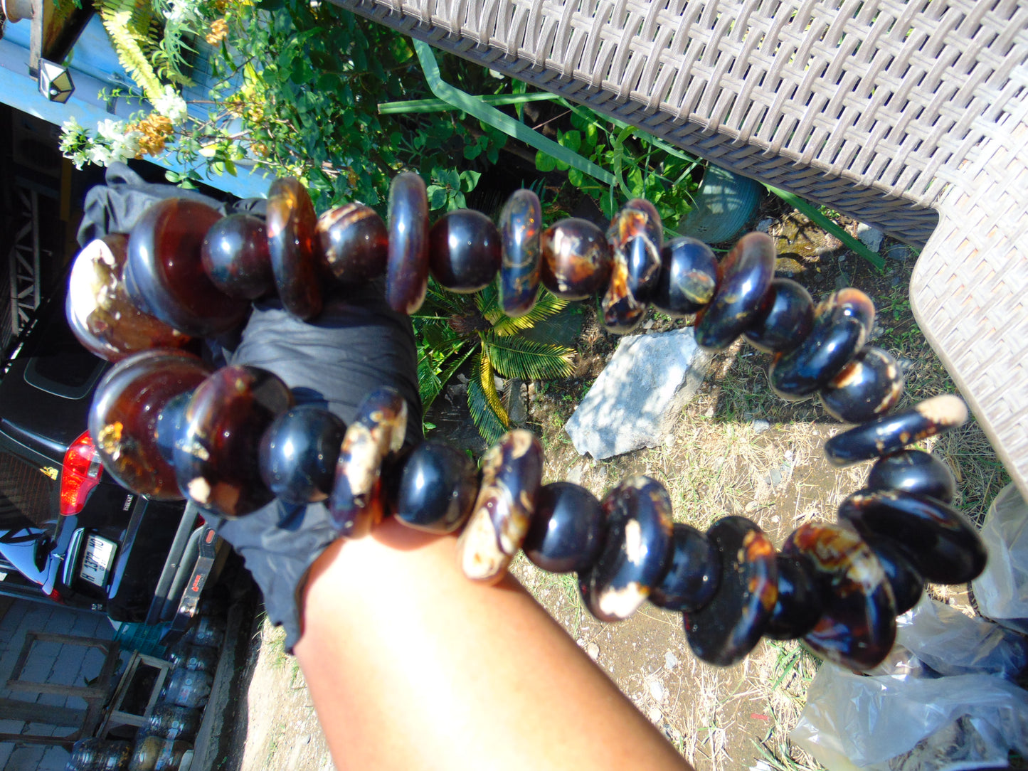 267 gr Big Necklace Indonesian Dark Red Amber for Healing AL11