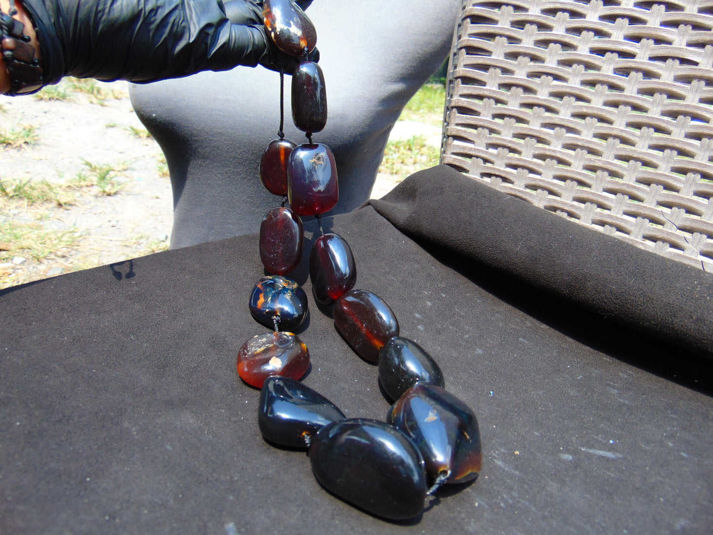 169 gr Big Necklace Indonesian Amber for Healing A13K57