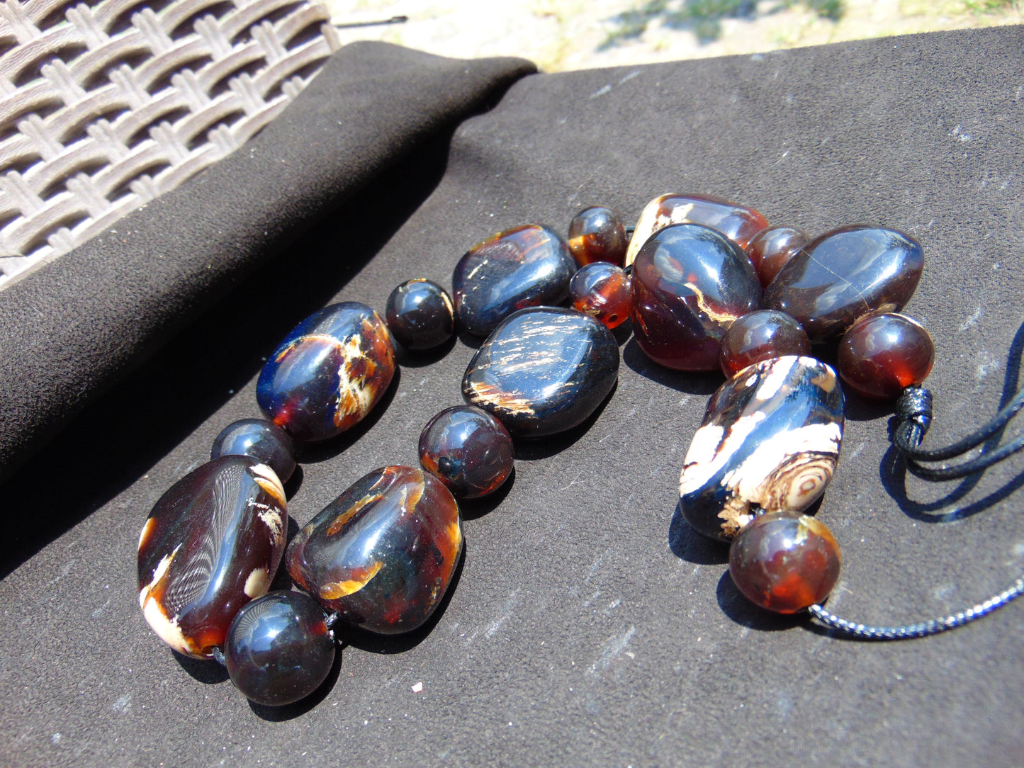 170 gram Small Beads Combination Necklace Indonesian Amber for Healing NK30