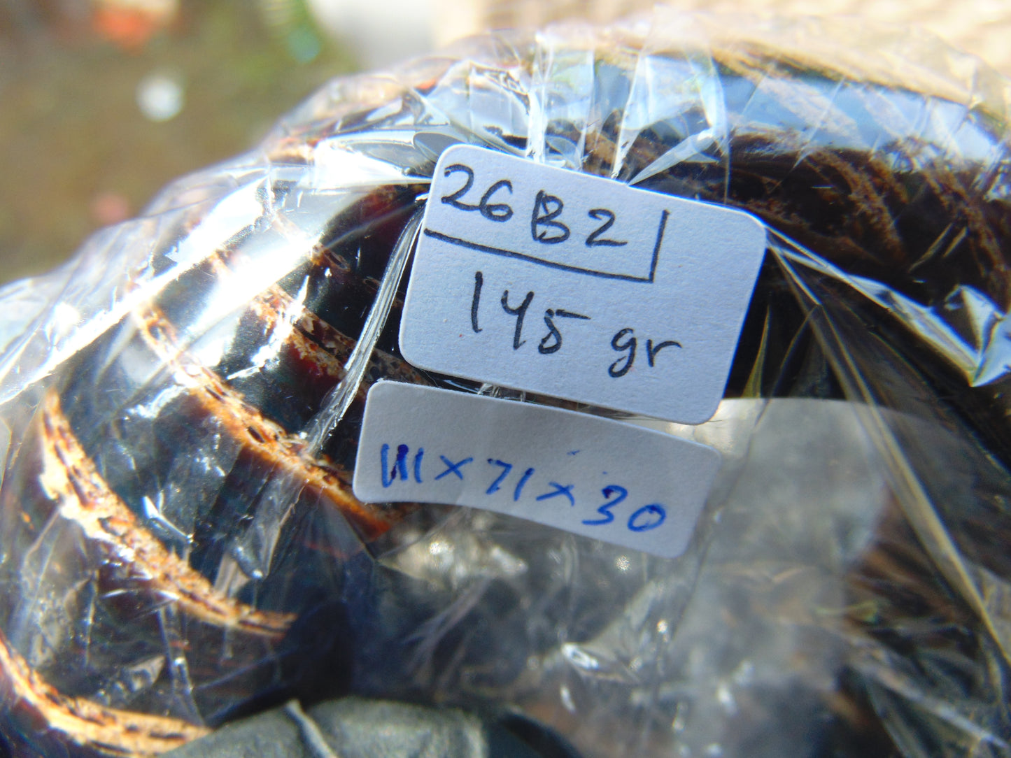 145 gr Big 111x71x30 mm Bangle in hole Indonesian Sumatra Amber for Healing 26B2