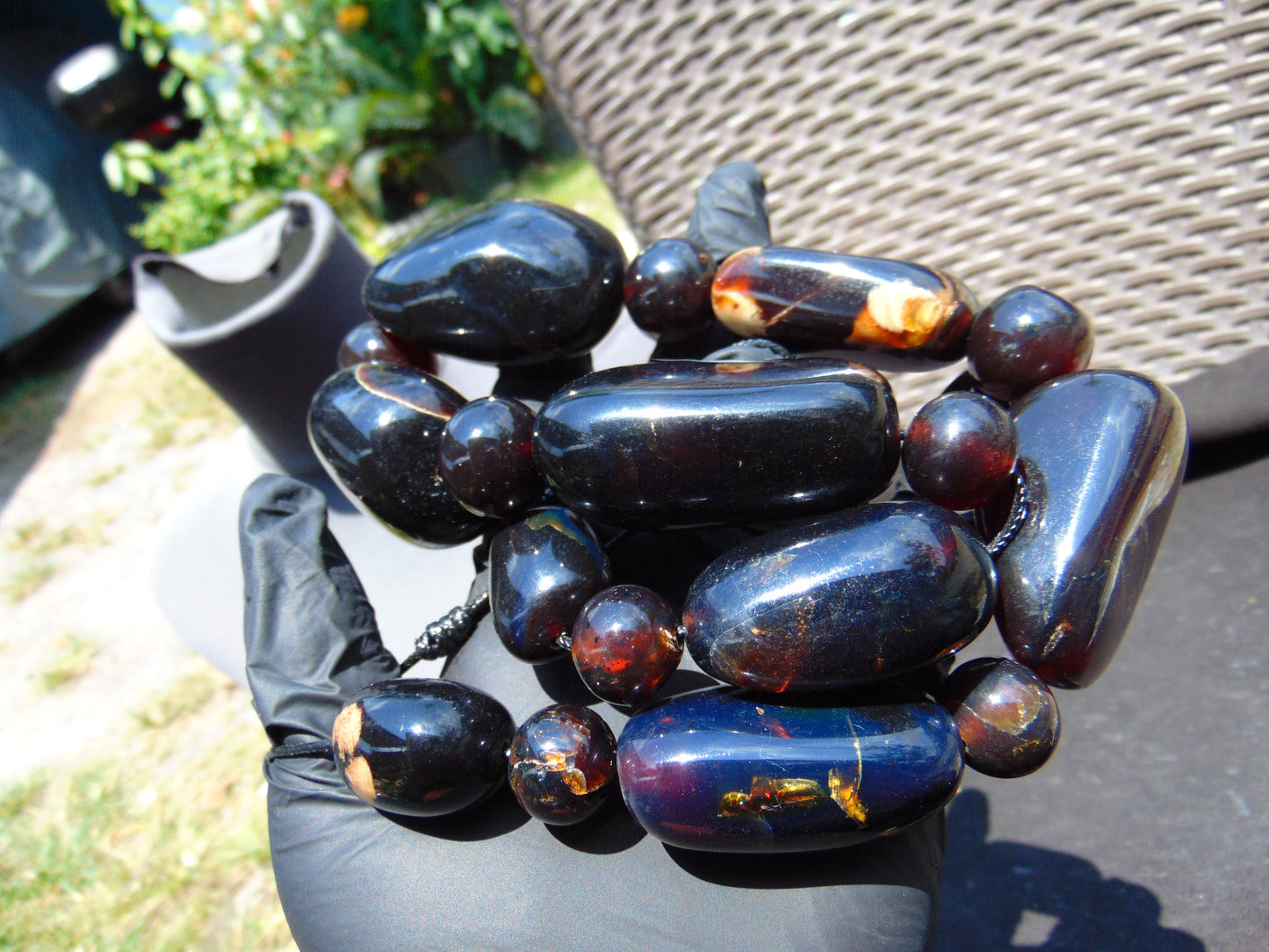 227 gram Small Beads Combination Necklace Indonesian Amber for Healing NK8
