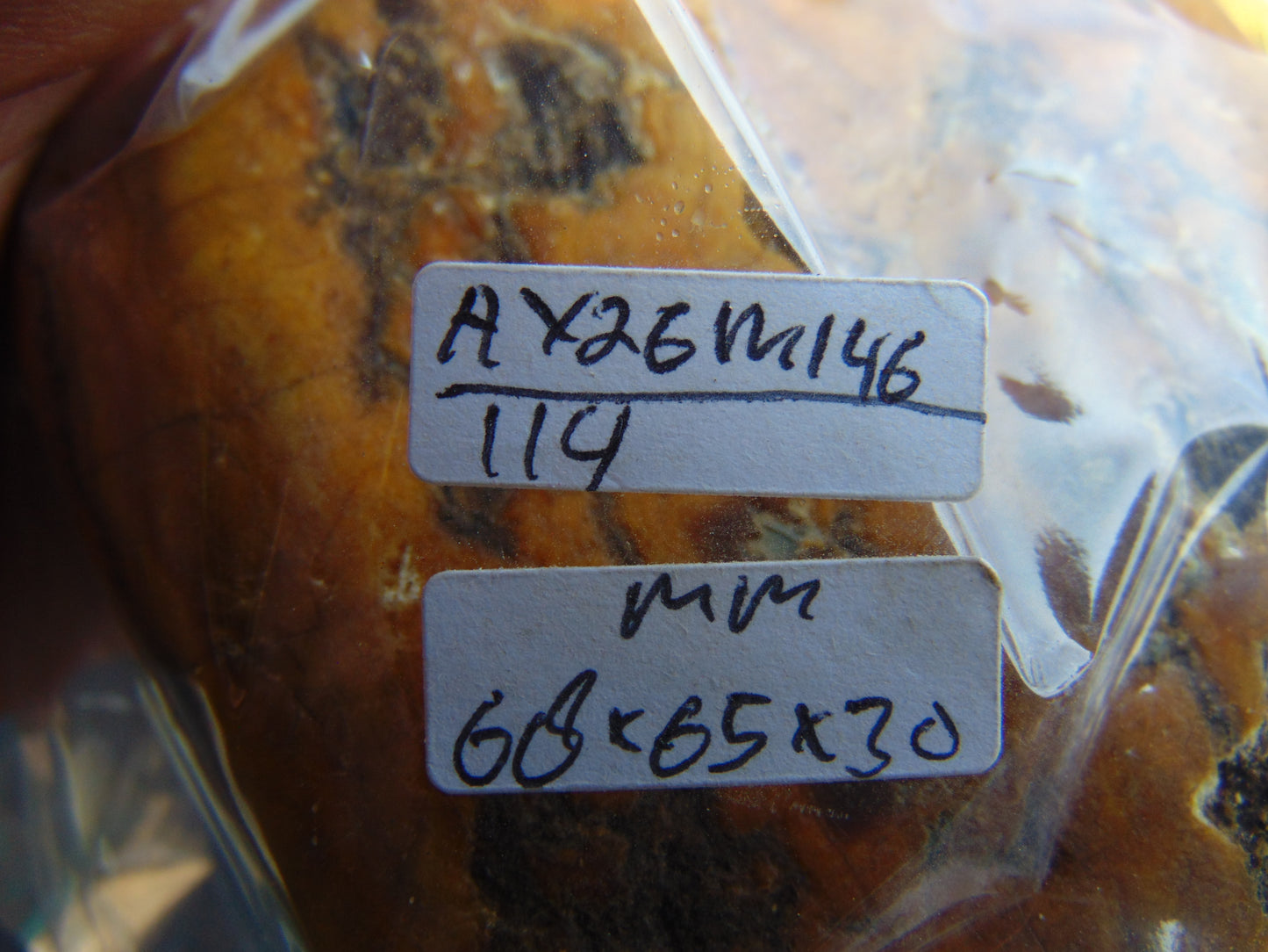 116 gram Polished Indonesia Yellow Aromatic Amber for Healing AY26M146