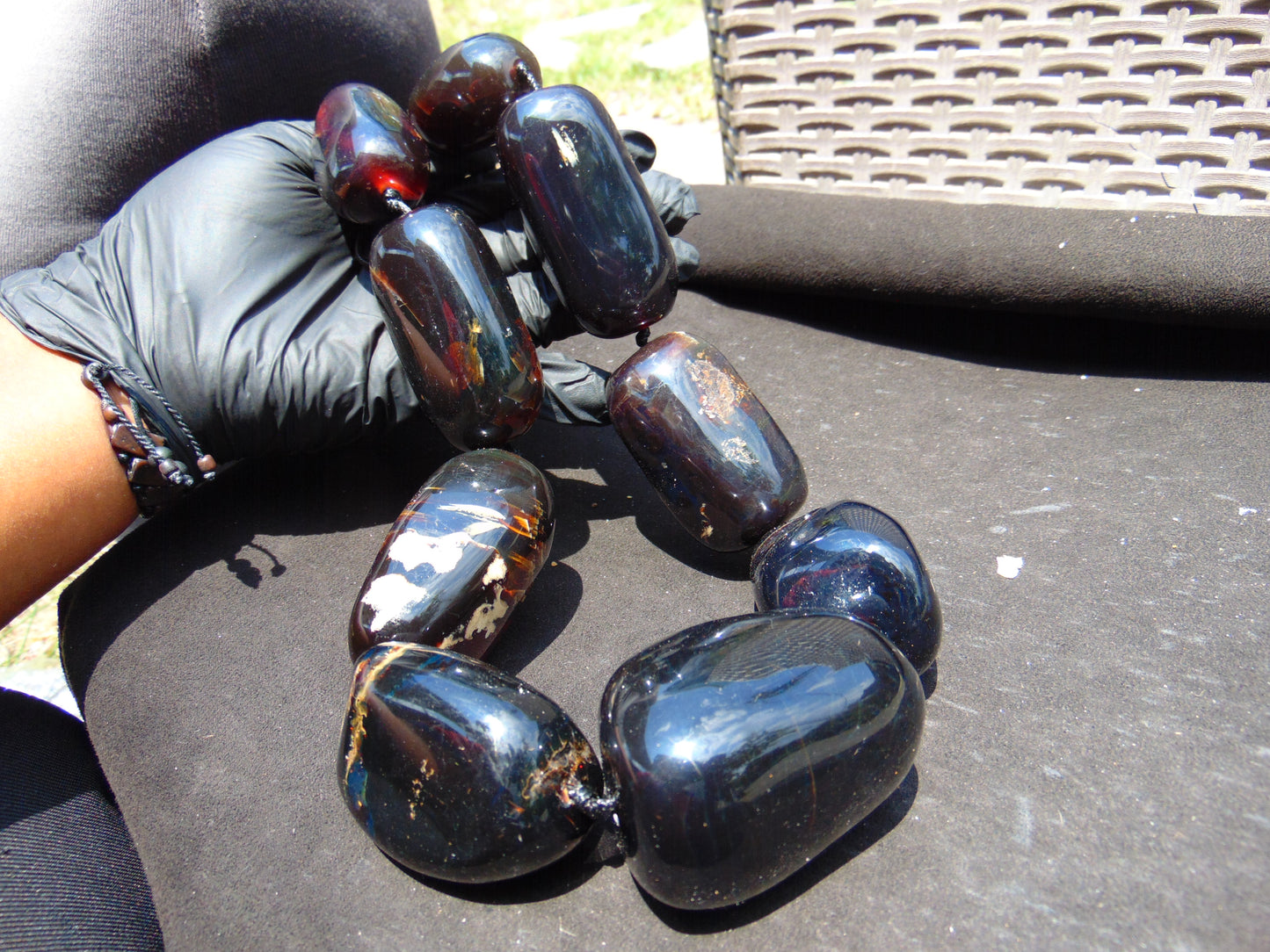 414 gr Big Necklace Indonesian Amber for Healing A9K62