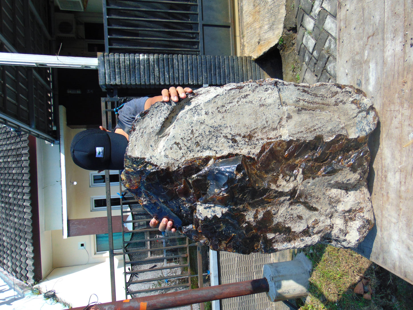46100 Gr Big Amber Indonesia Crsytal Blue Green for Healing