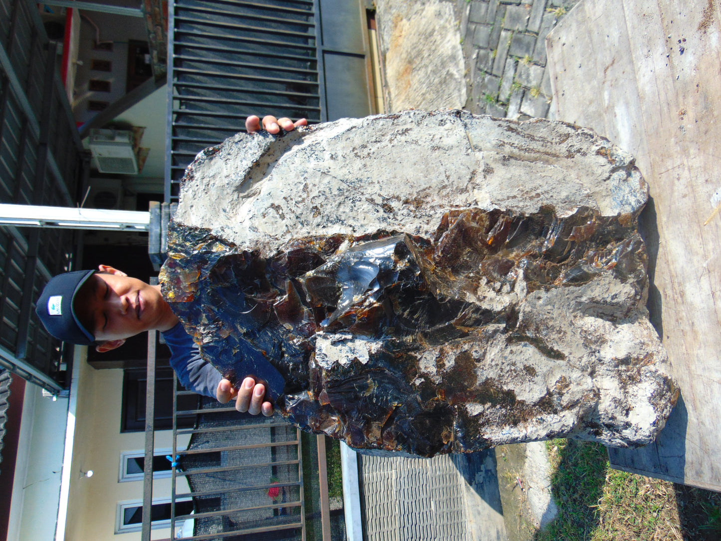 46100 Gr Big Amber Indonesia Crsytal Blue Green for Healing