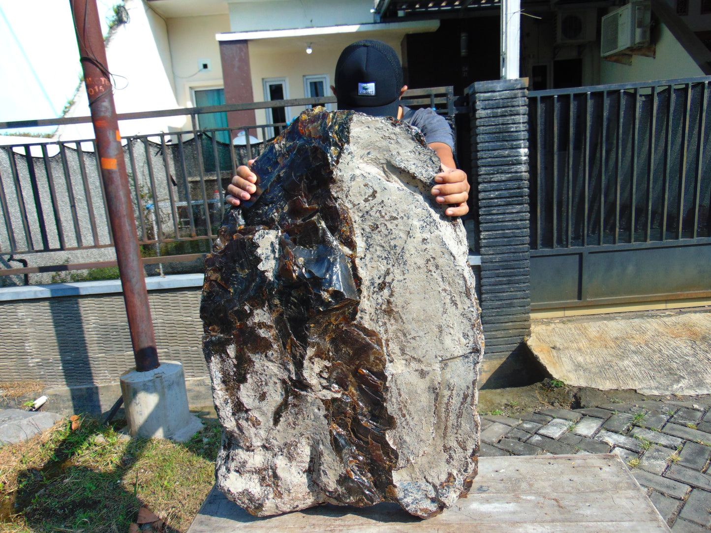 46100 Gr Big Amber Indonesia Crsytal Blue Green for Healing