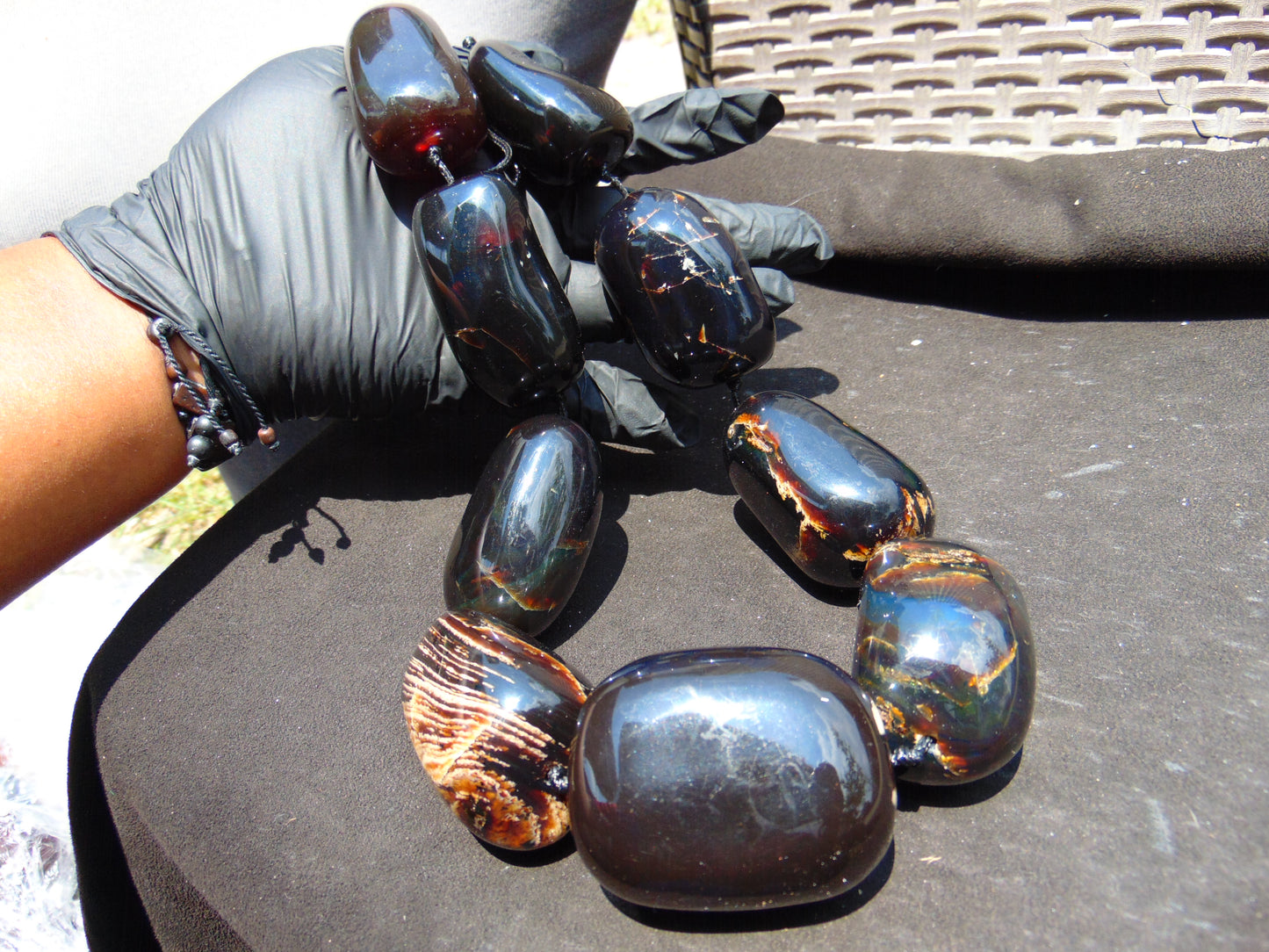 402 gr Big Necklace Indonesian Amber for Healing A9K60