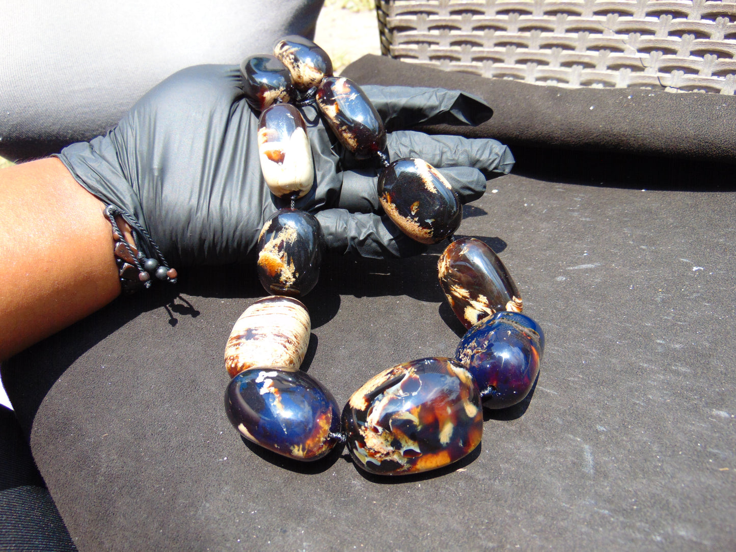 204 gr Big Necklace Indonesian Amber for Healing A11K44