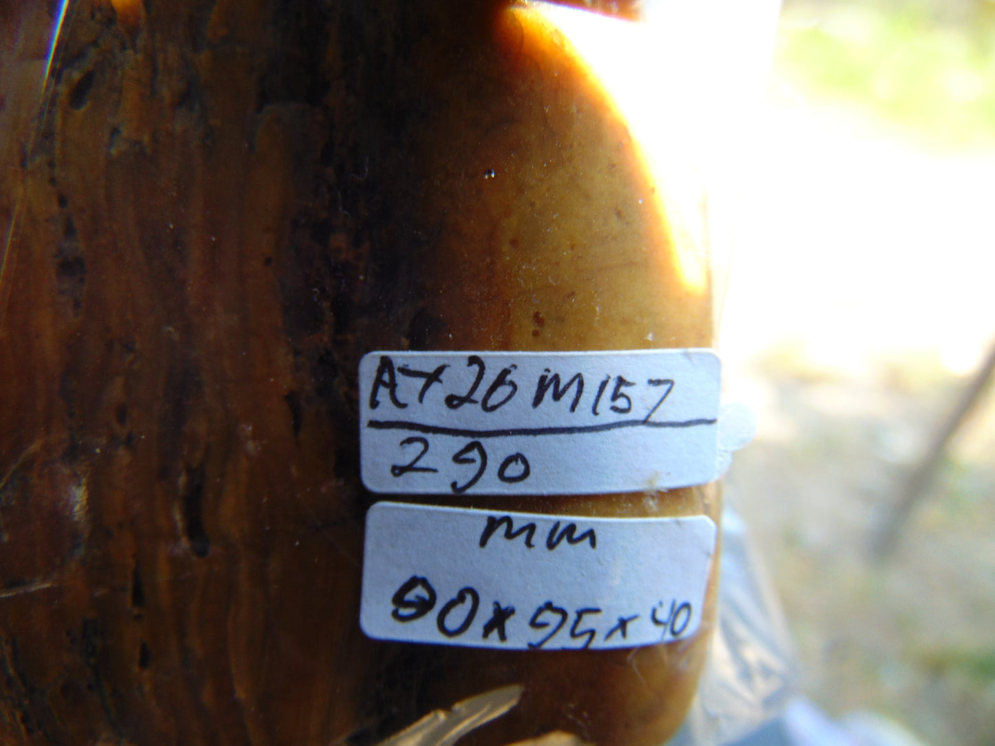 290 gram Polished Indonesia Yellow Aromatic Amber for Healing AY26M157