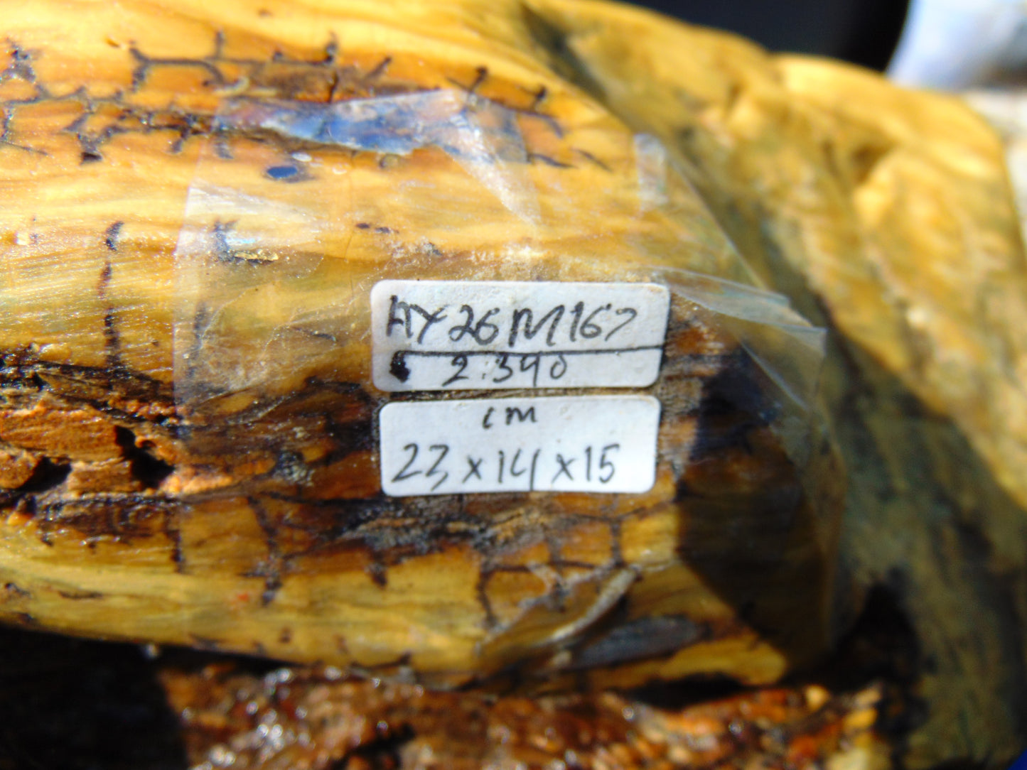 2340 gram Polished Indonesia Yellow Aromatic Amber for Healing AY26M167