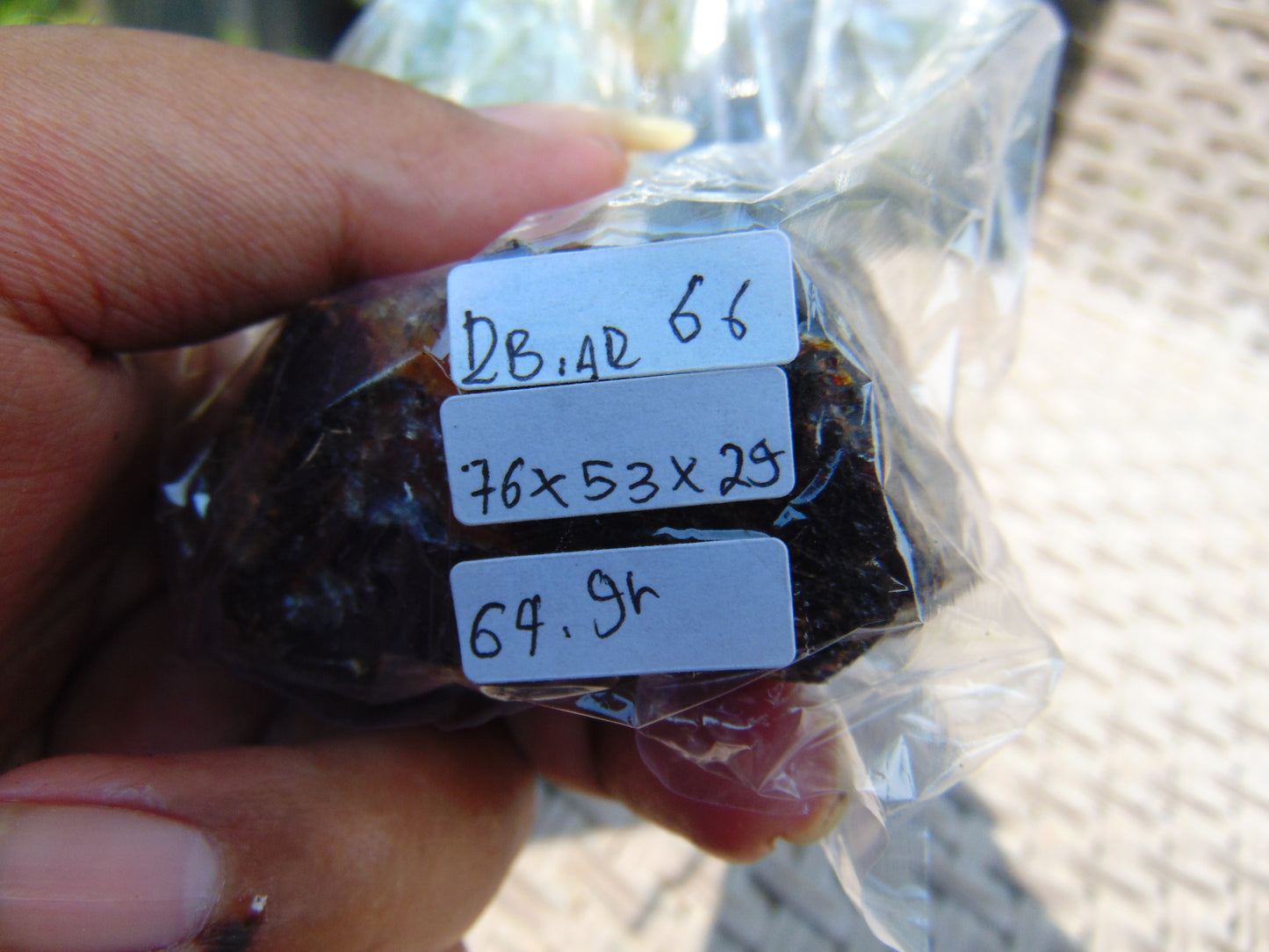 64 gram Rough Raw Indonesian Blue Amber for Healing RBAR66