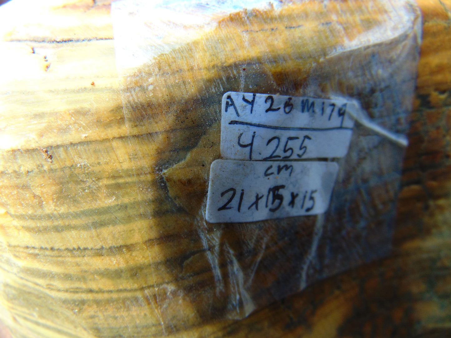 4255 gram Polished Indonesia Yellow Aromatic Amber for Healing AY26M174