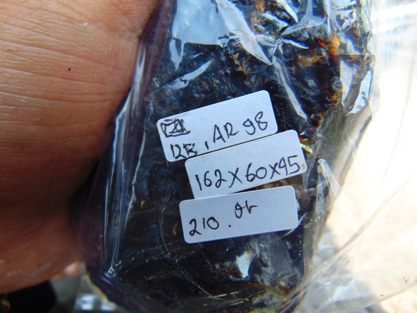 210 gram Rough Raw Indonesian Blue Amber for Healing RBAR98