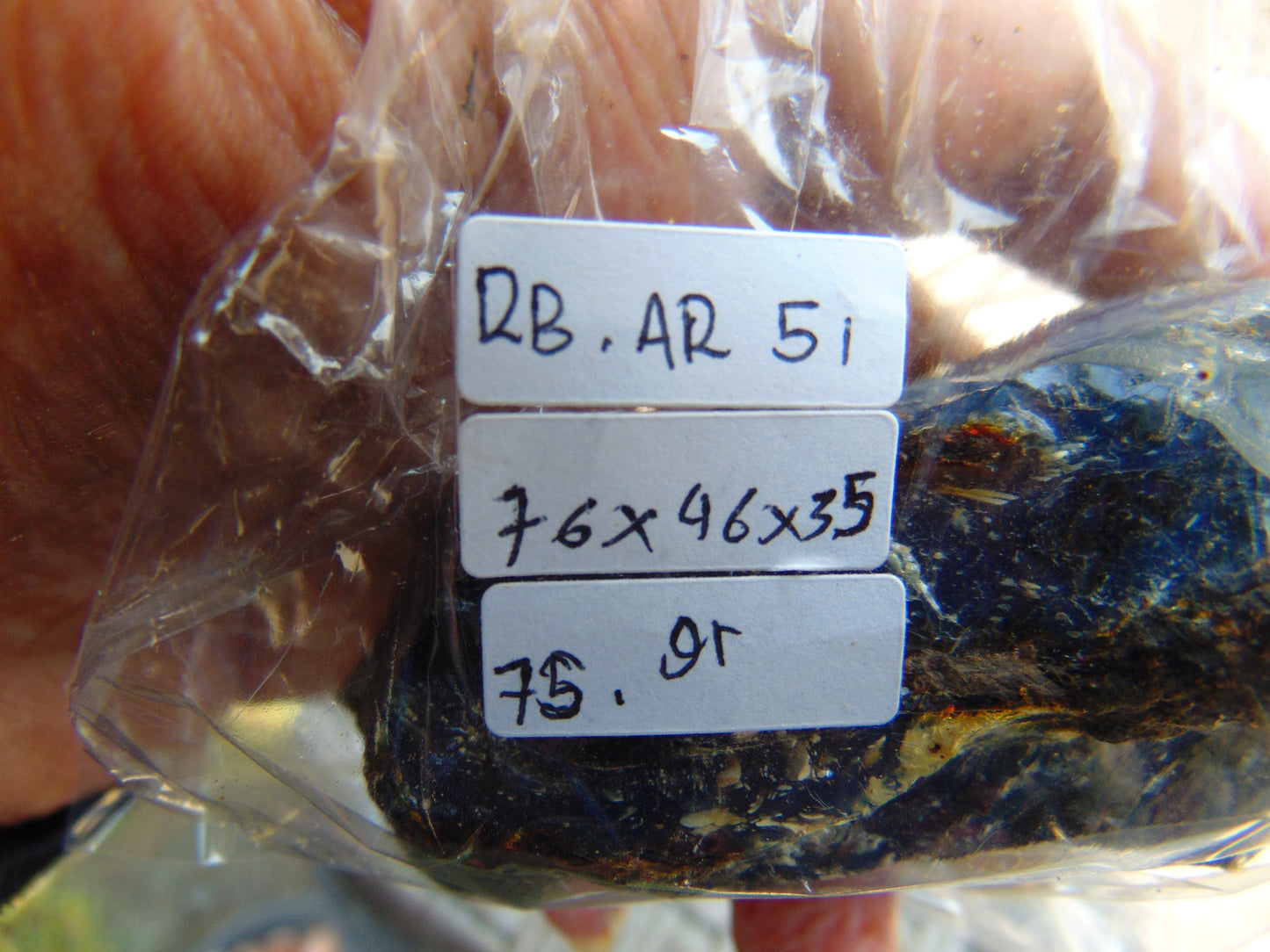 75 gram Rough Raw Indonesian Blue Amber for Healing RBAR51