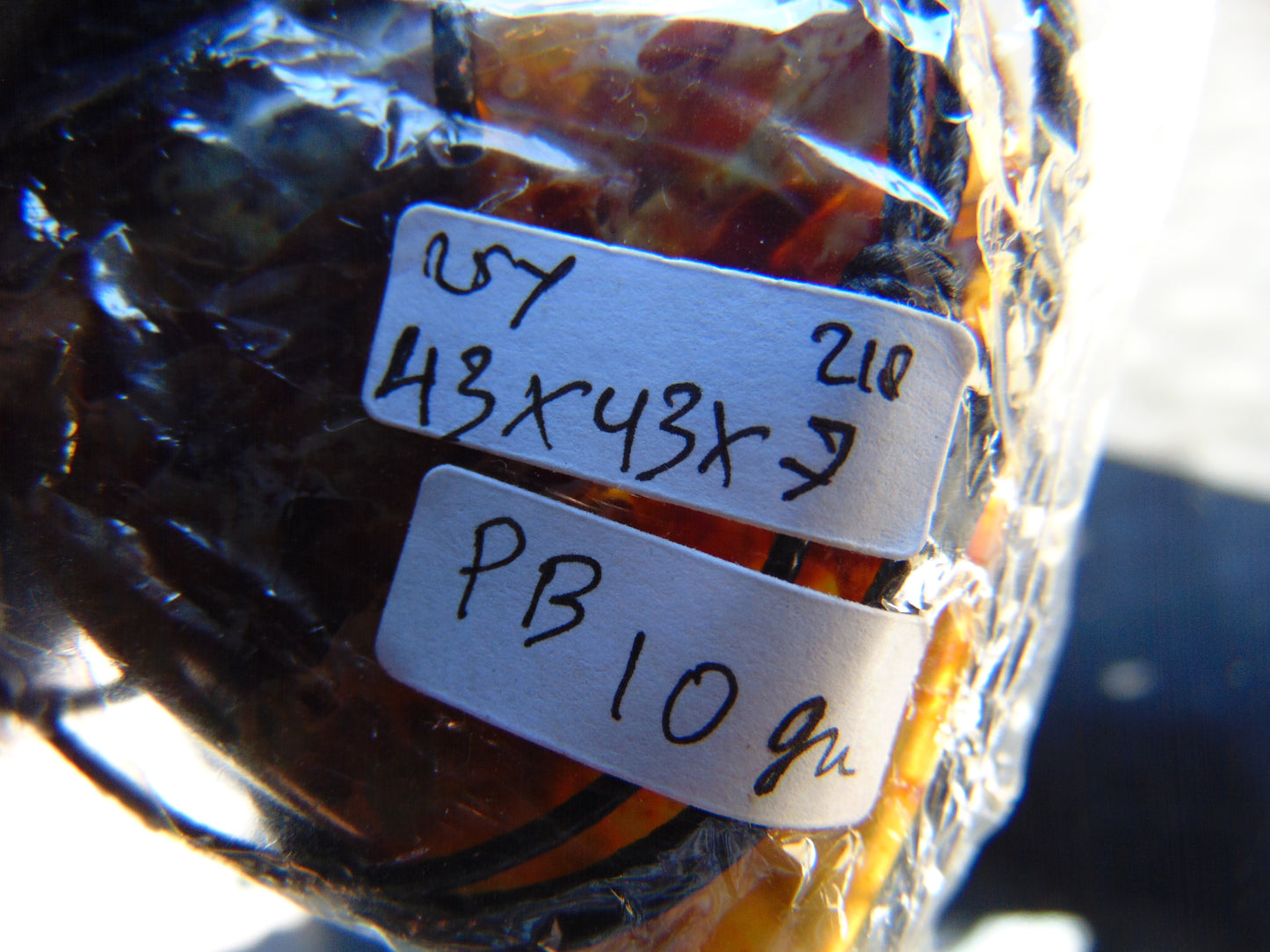 10 gr Heart Pendant Indonesian Blue Amber for Healing 25Y218