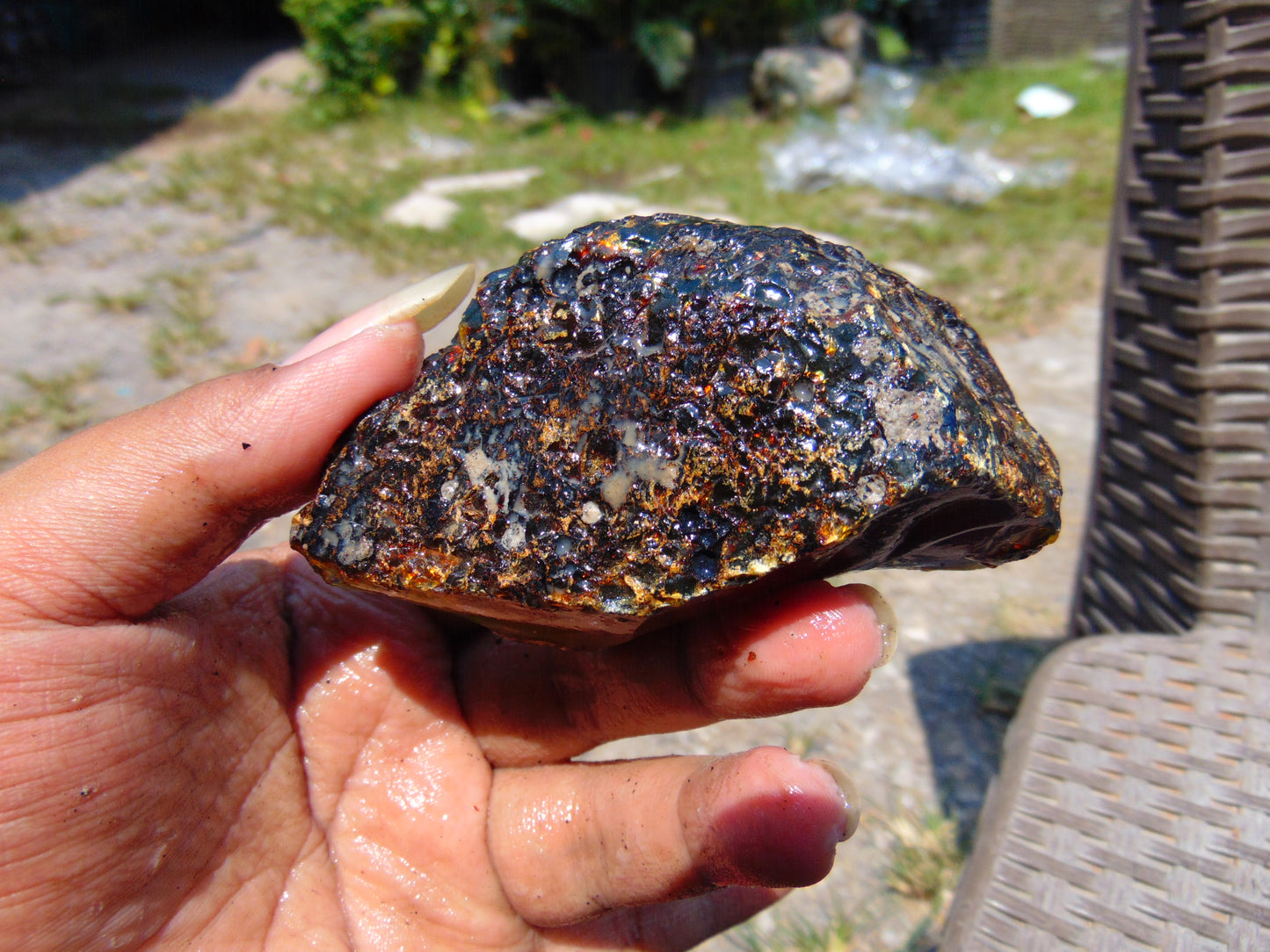 76 gram Rough Raw Indonesian Blue Amber for Healing RBAR40