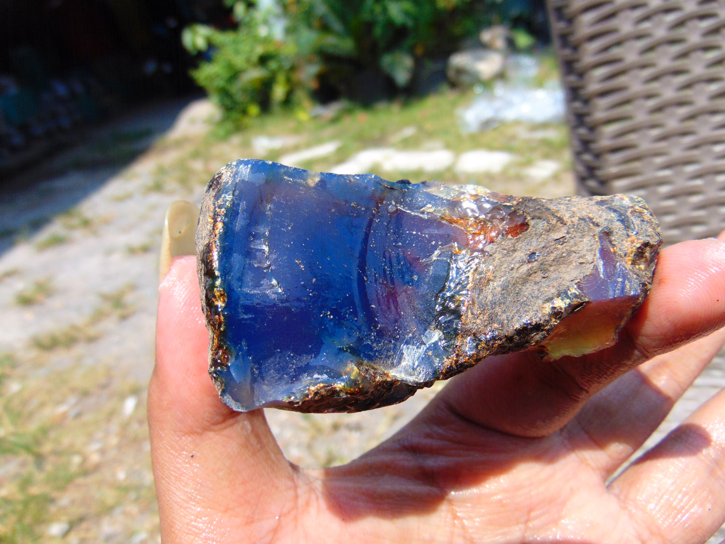 90 gram Rough Raw Indonesian Blue Amber for Healing RBAR36