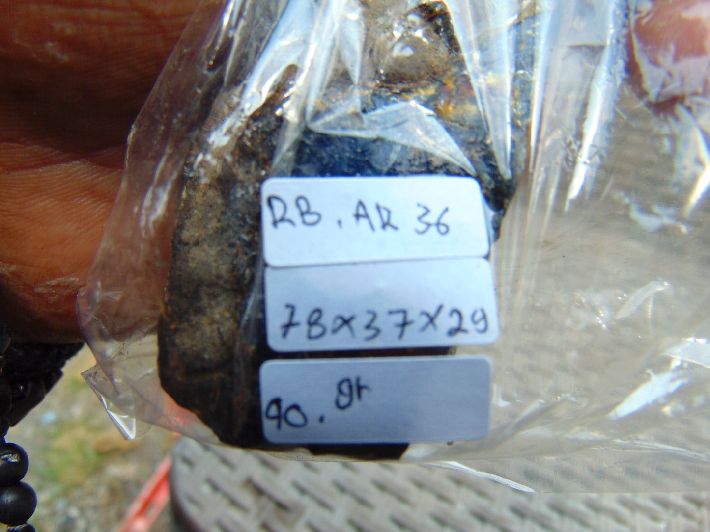 90 gram Rough Raw Indonesian Blue Amber for Healing RBAR36