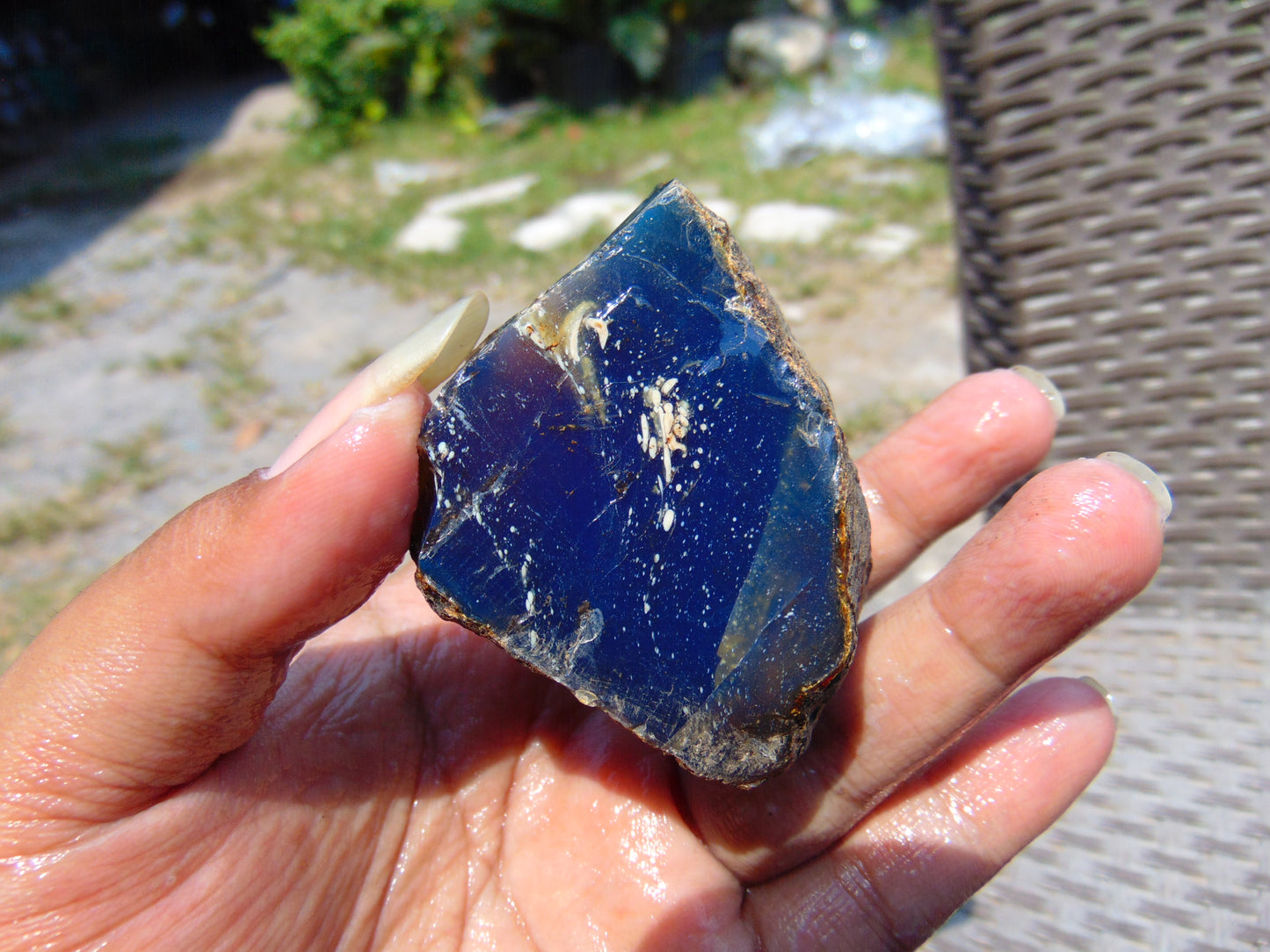 68 gram Rough Raw Indonesian Blue Amber for Healing RBAR26