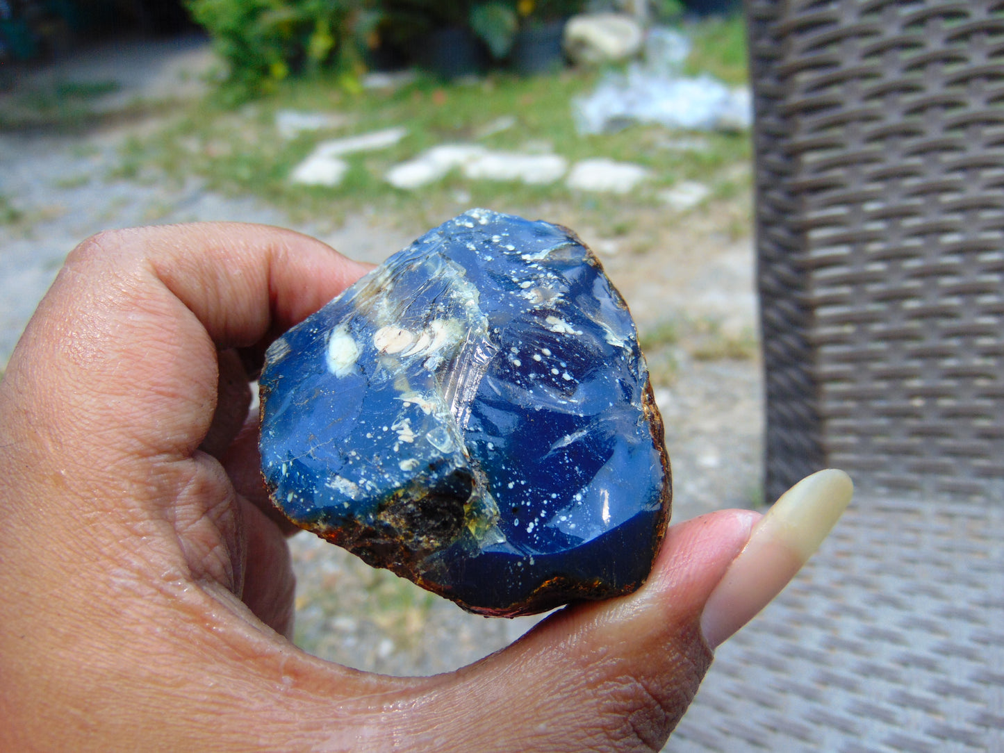 68 gram Rough Raw Indonesian Blue Amber for Healing RBAR26