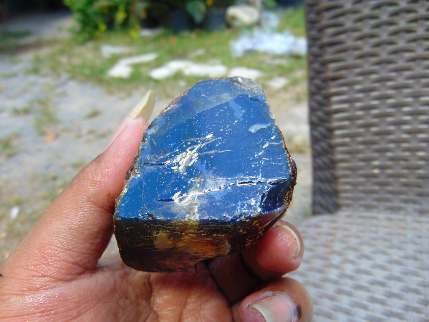 68 gram Rough Raw Indonesian Blue Amber for Healing RBAR26