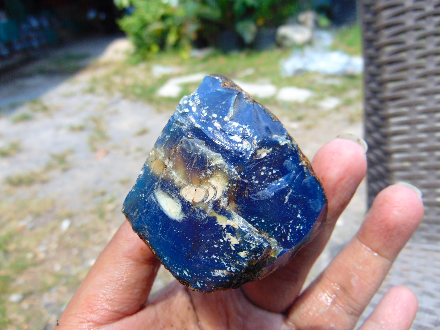 68 gram Rough Raw Indonesian Blue Amber for Healing RBAR26
