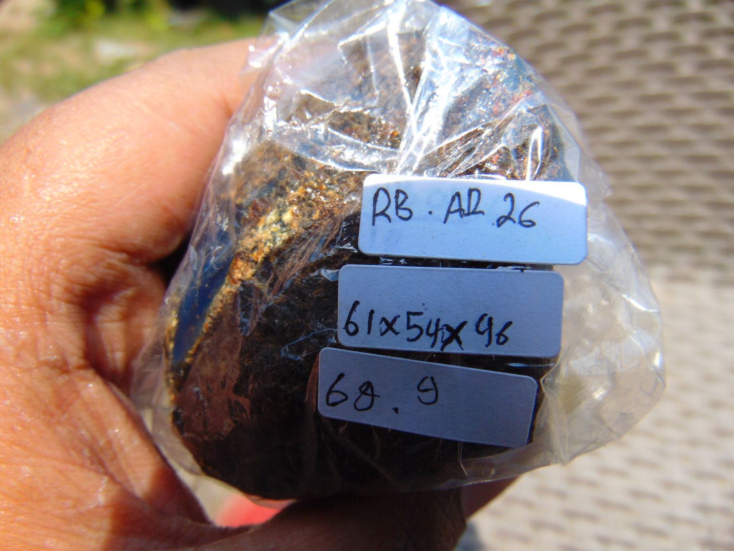 68 gram Rough Raw Indonesian Blue Amber for Healing RBAR26