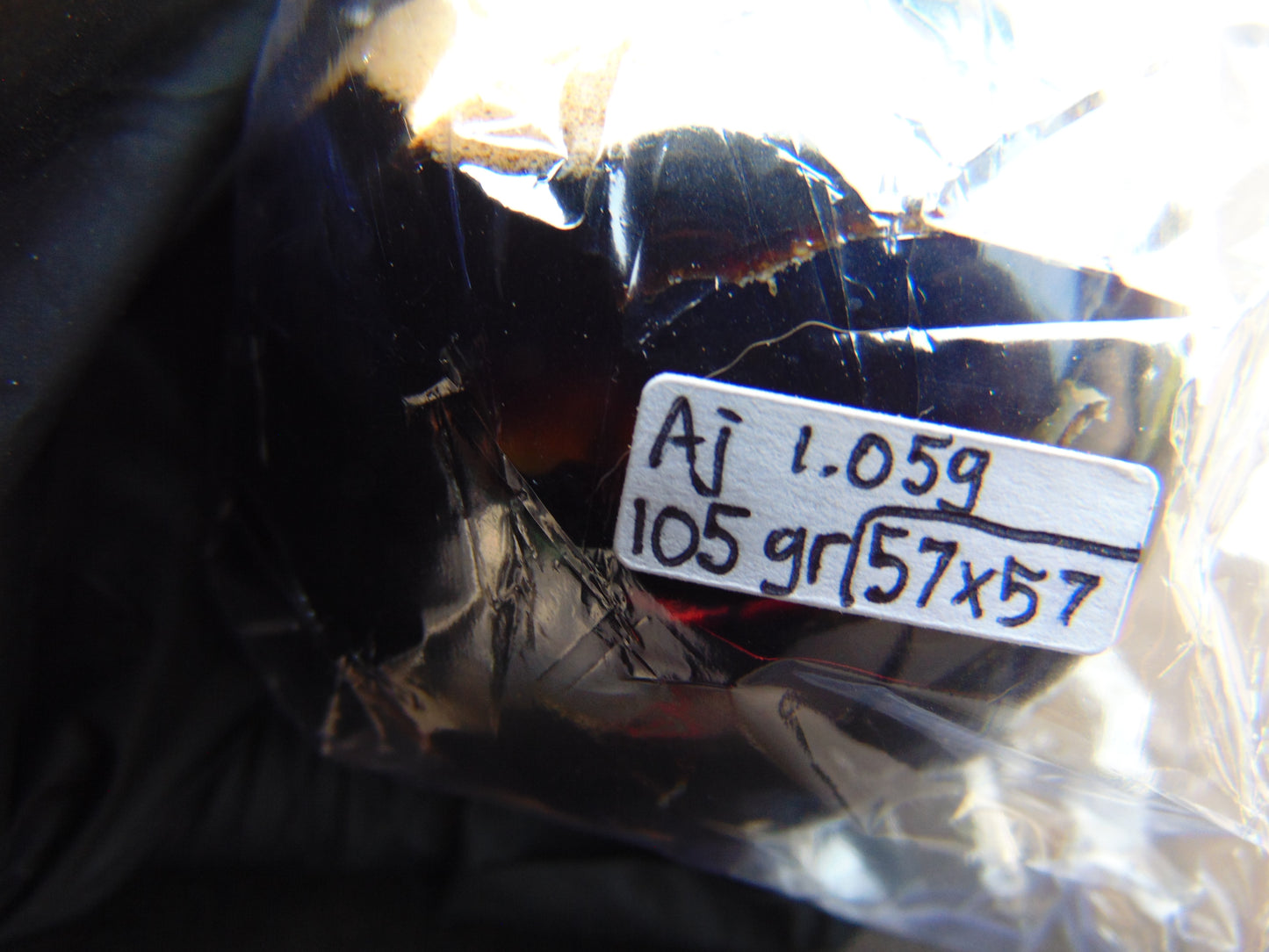 105 gr Shaped Ball Sphere Indonesian Blue Amber for Healing AJ1059