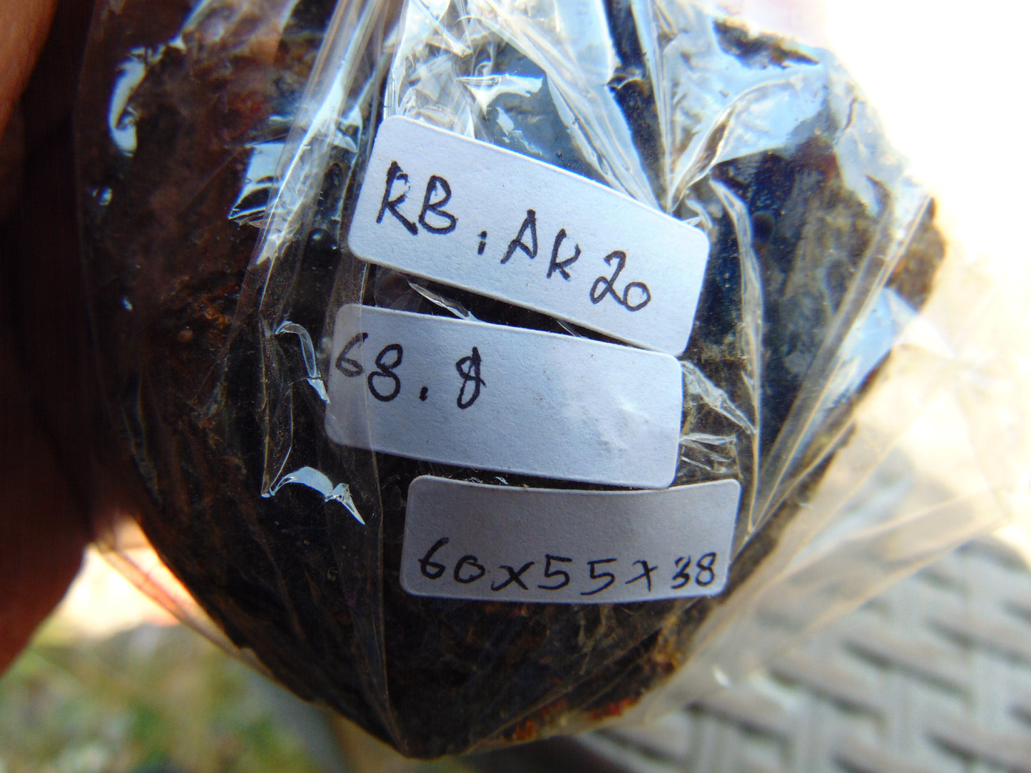 68 gram Rough Raw Indonesian Blue Amber for Healing RBAR20