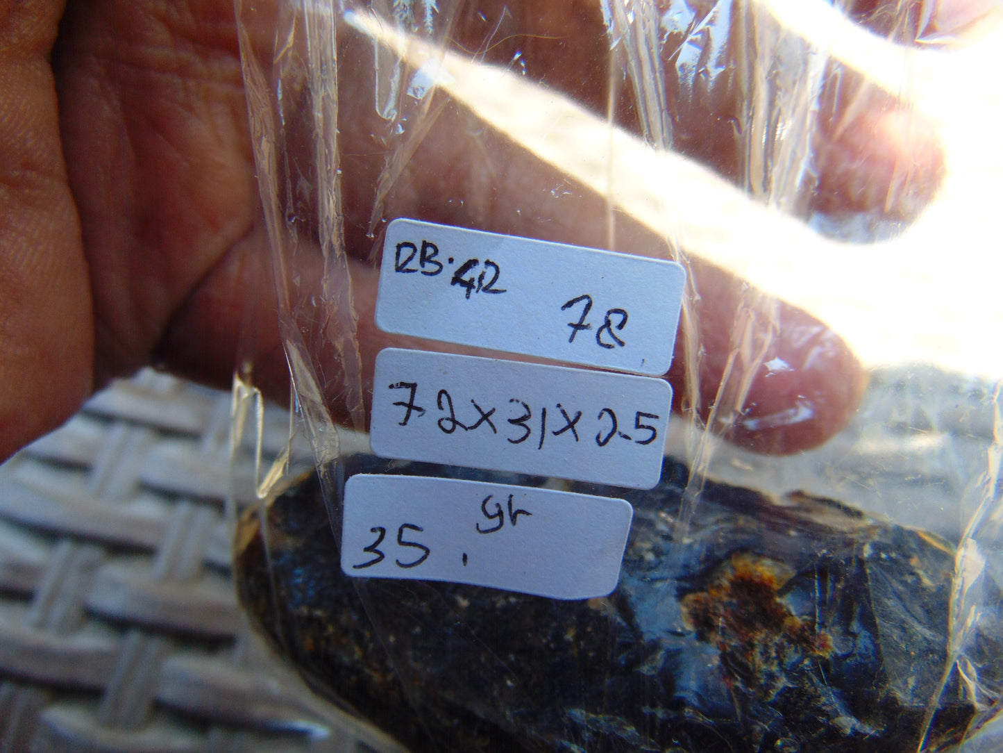 35 gram Rough Raw Indonesian Blue Amber for Healing RBAR78