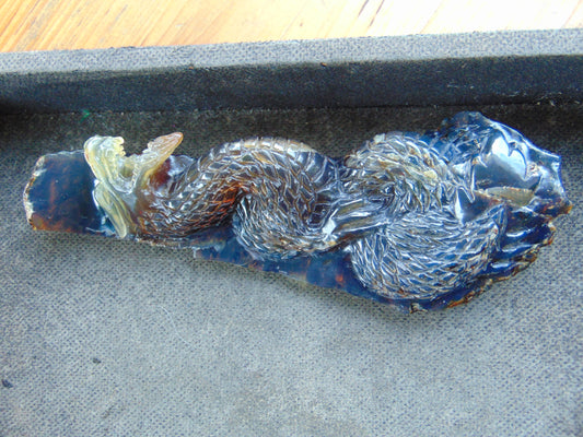 88 gram Dragon carving 180x65x28 mm Indonesian Blue Amber