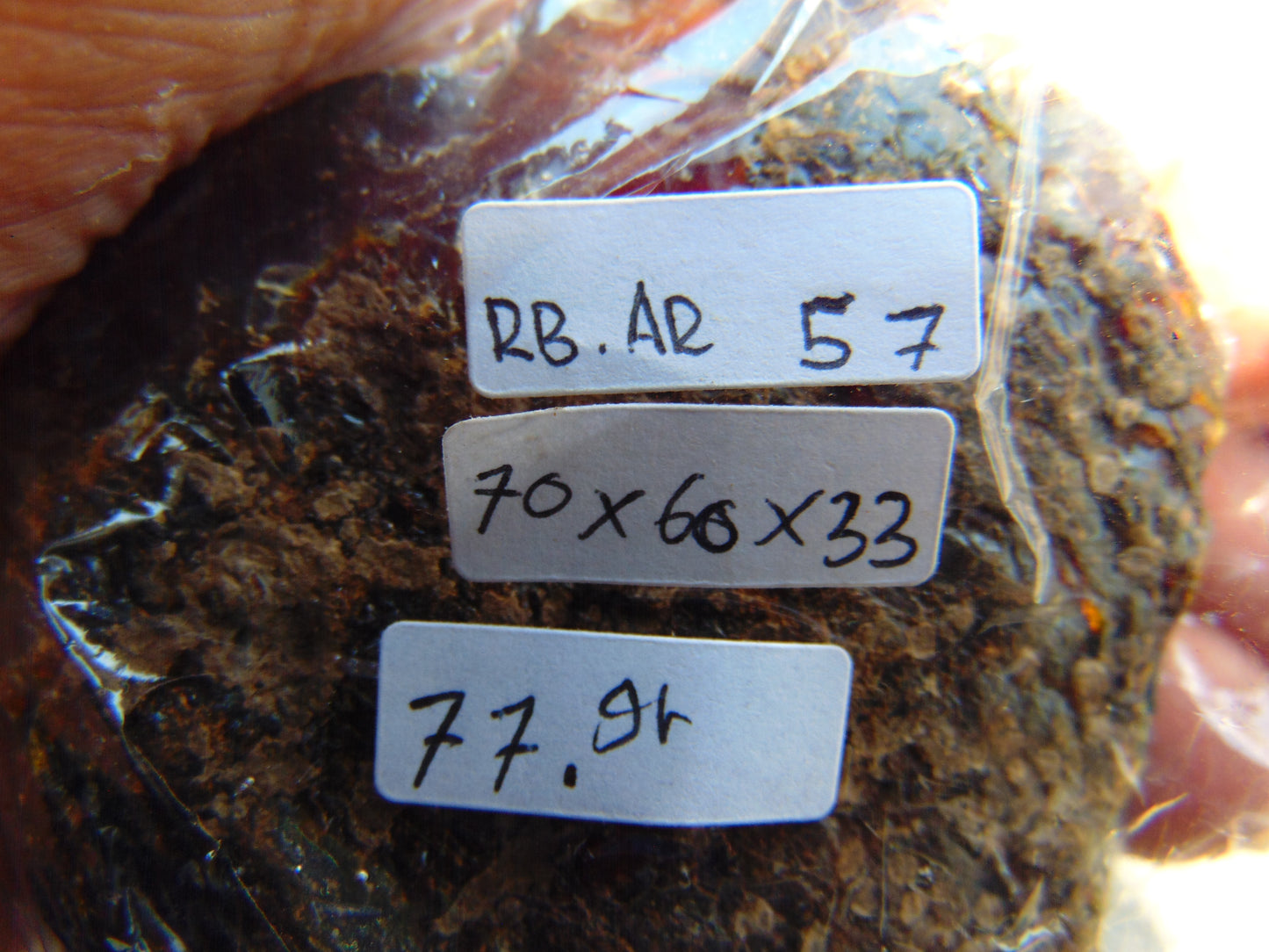 77 gram Rough Raw Indonesian Blue Amber for Healing RBAR57
