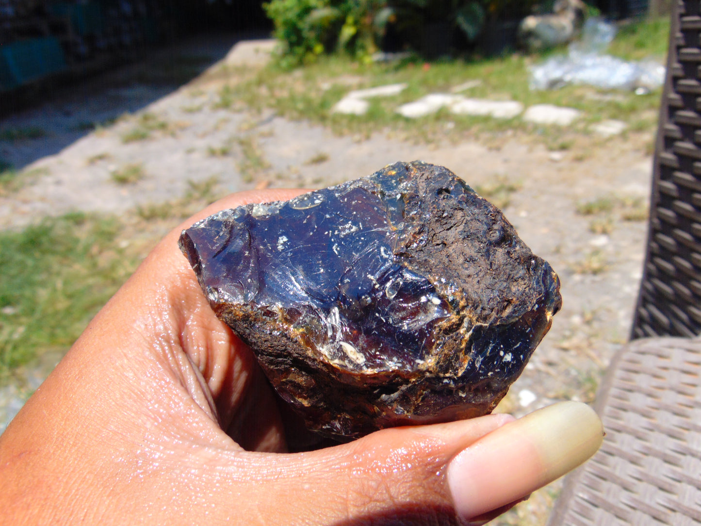 59 gram Rough Raw Indonesian Blue Amber for Healing RBAR89