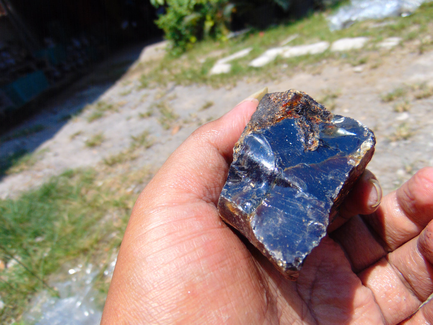 59 gram Rough Raw Indonesian Blue Amber for Healing RBAR89