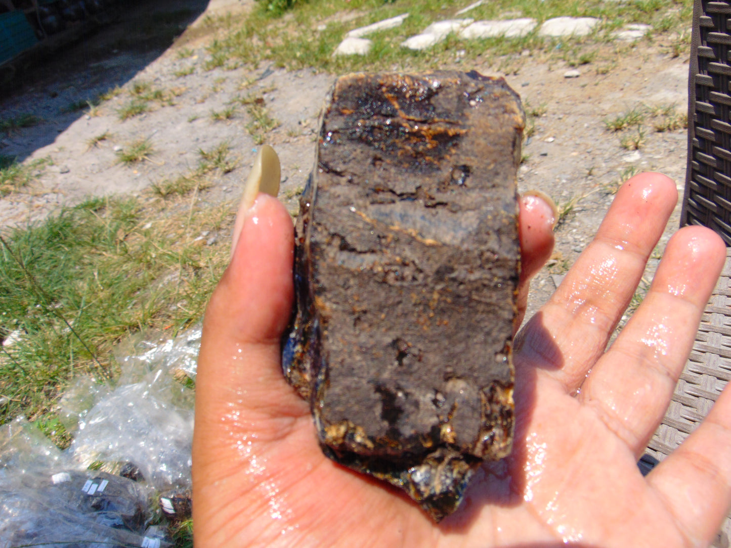 66 gram Rough Raw Indonesian Blue Amber for Healing RBAR81