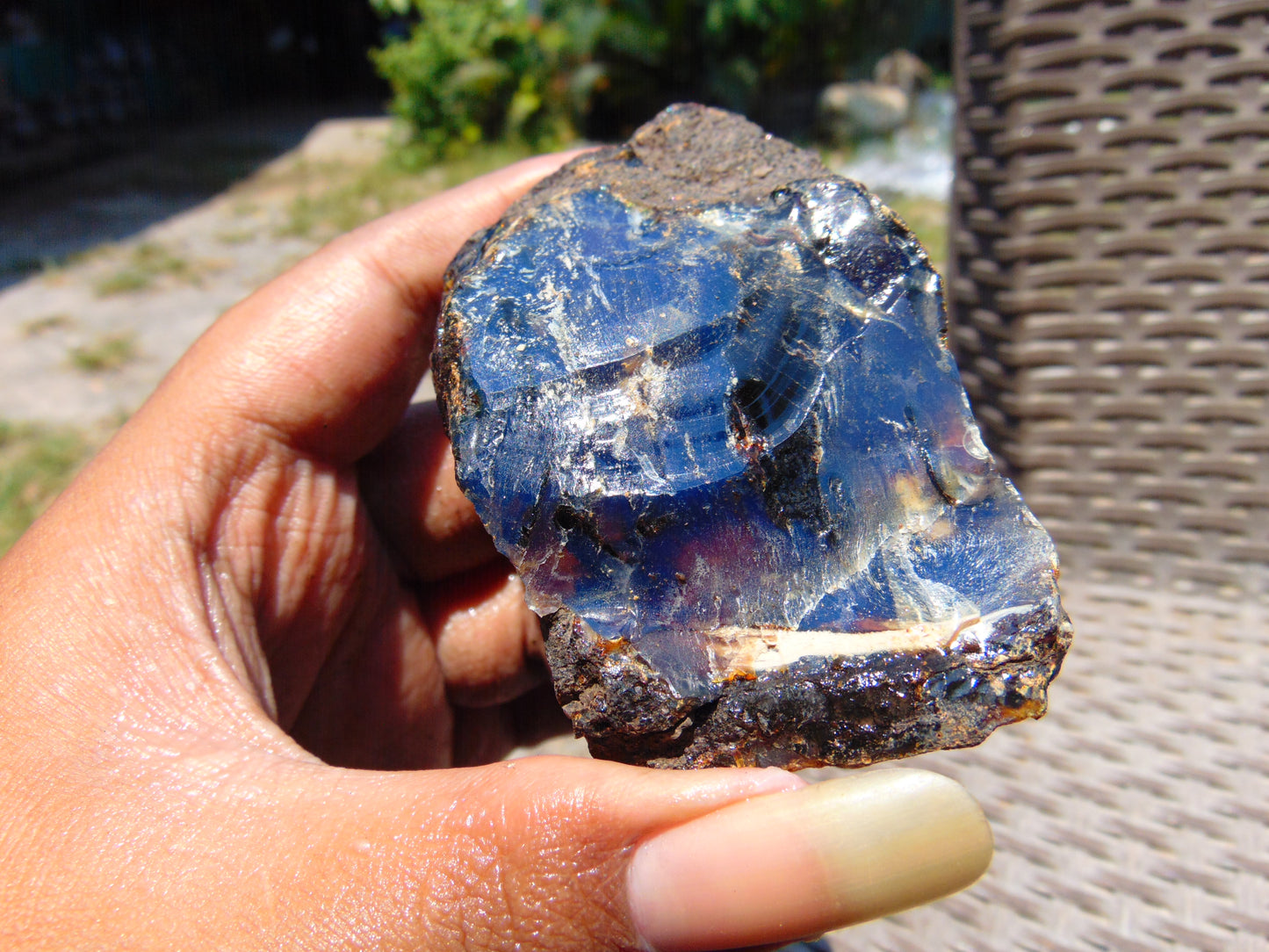 66 gram Rough Raw Indonesian Blue Amber for Healing RBAR81