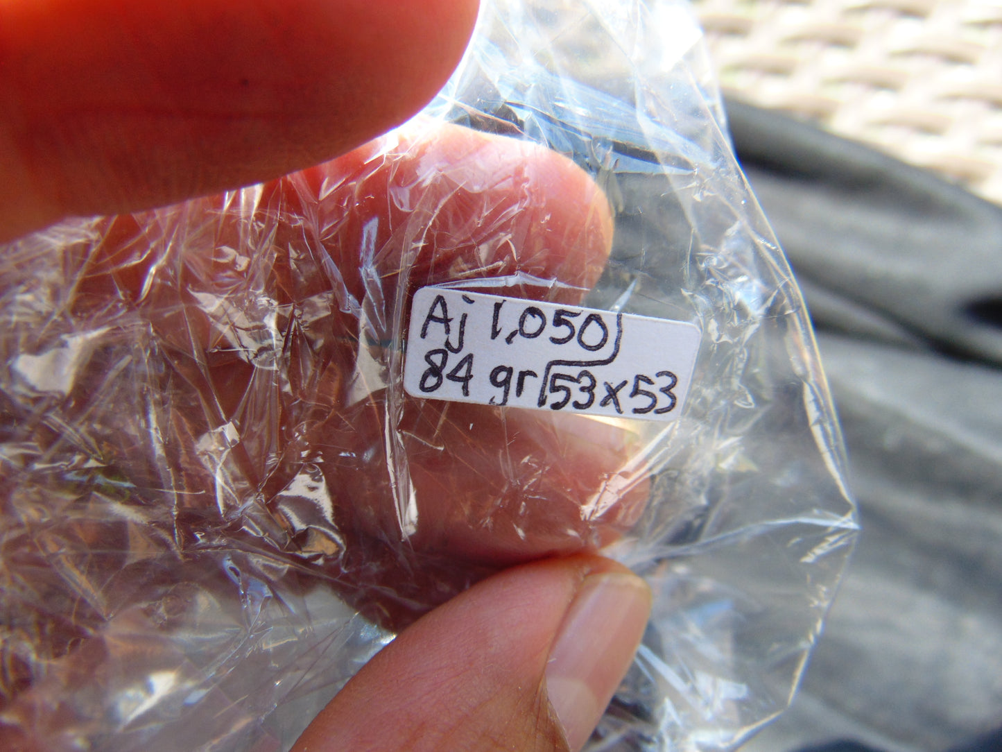84 gr Shaped Ball Sphere 53 mm Indonesian Black Blue Amber for Healing AJ1050