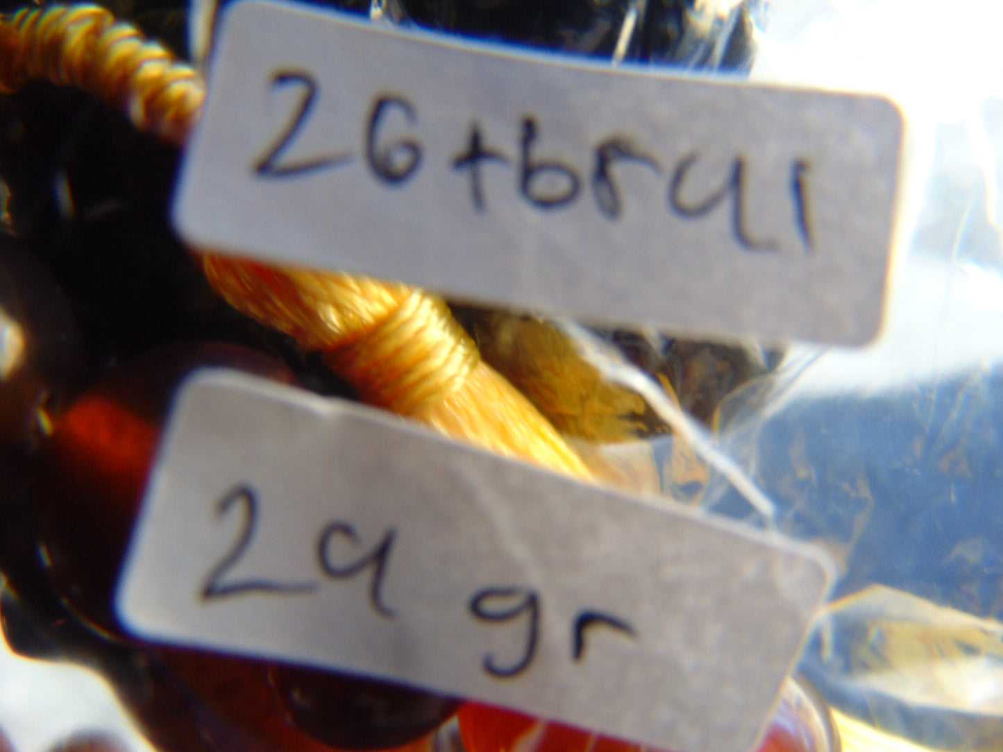 24 gr Hand Tasbih 33+2 Beads 8 mm Indonesian Blue Red Amber for Healing 26TBS41