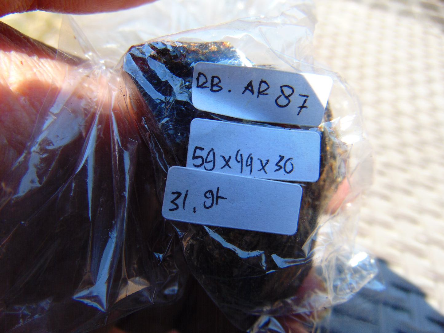 31 gram Rough Raw Indonesian Blue Amber for Healing RBAR87