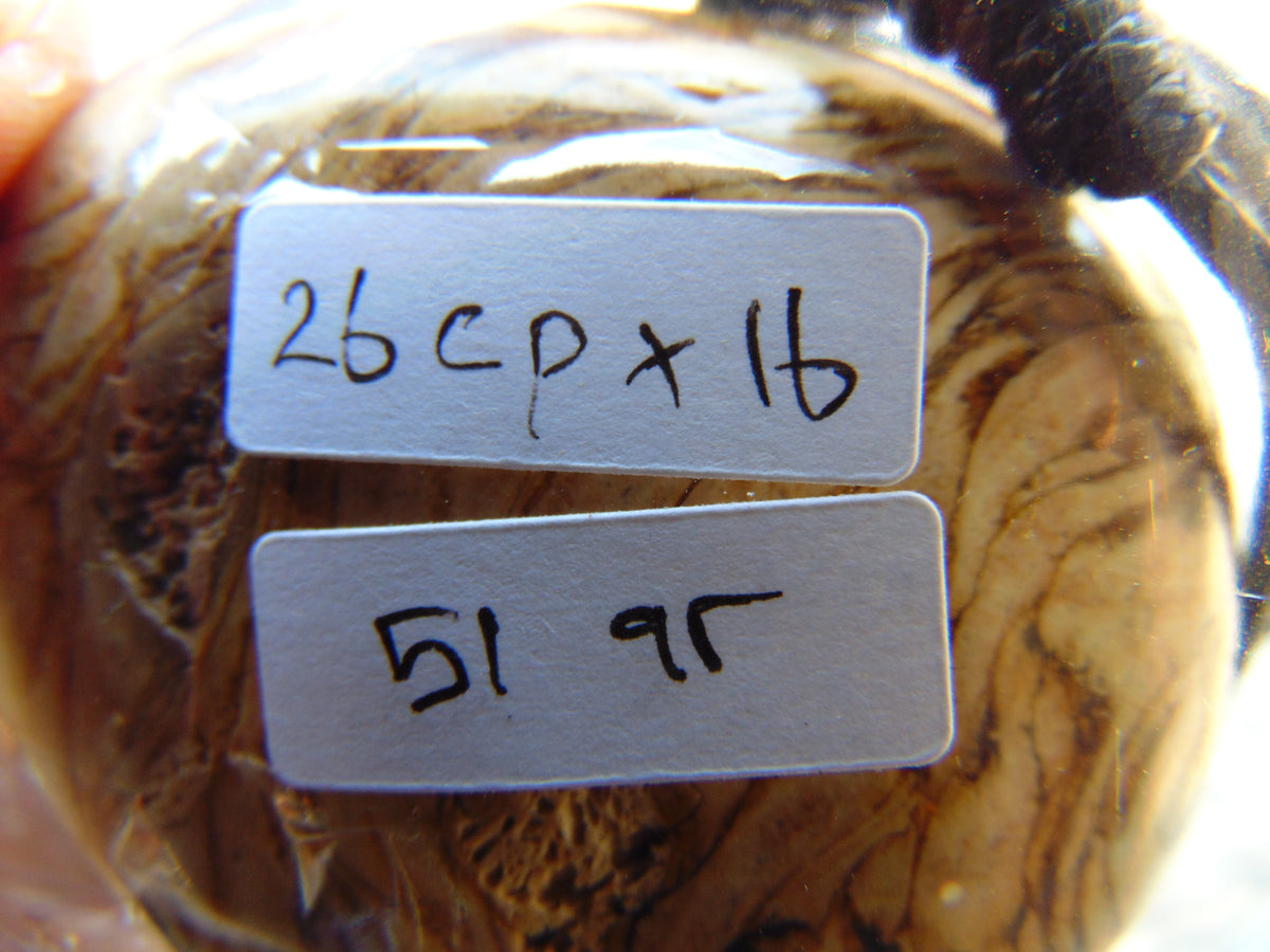 51 gr Genuine Natural Indonesian Yellow Cream Amber Big Pendant 26CPX16