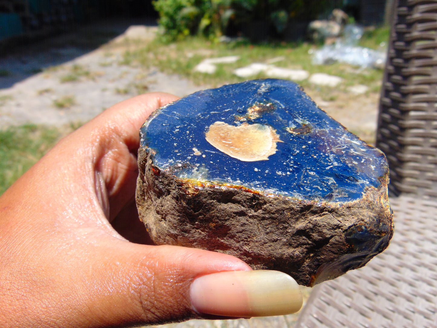 83 gram Rough Raw Indonesian Blue Amber for Healing RBAR19