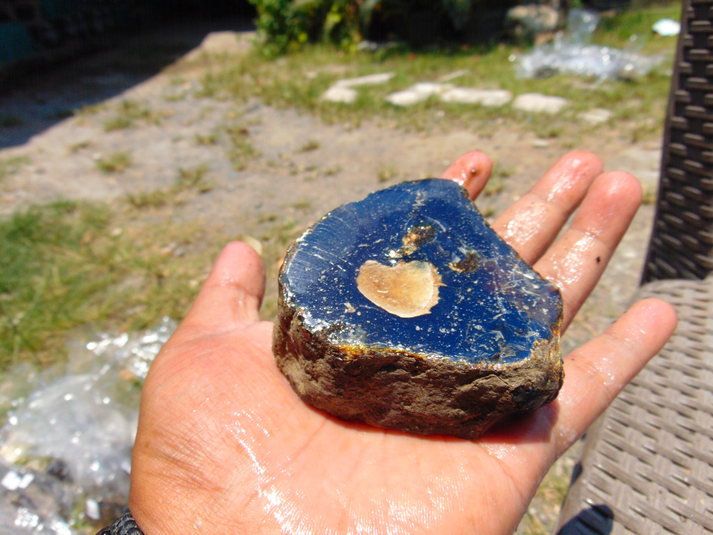 83 gram Rough Raw Indonesian Blue Amber for Healing RBAR19