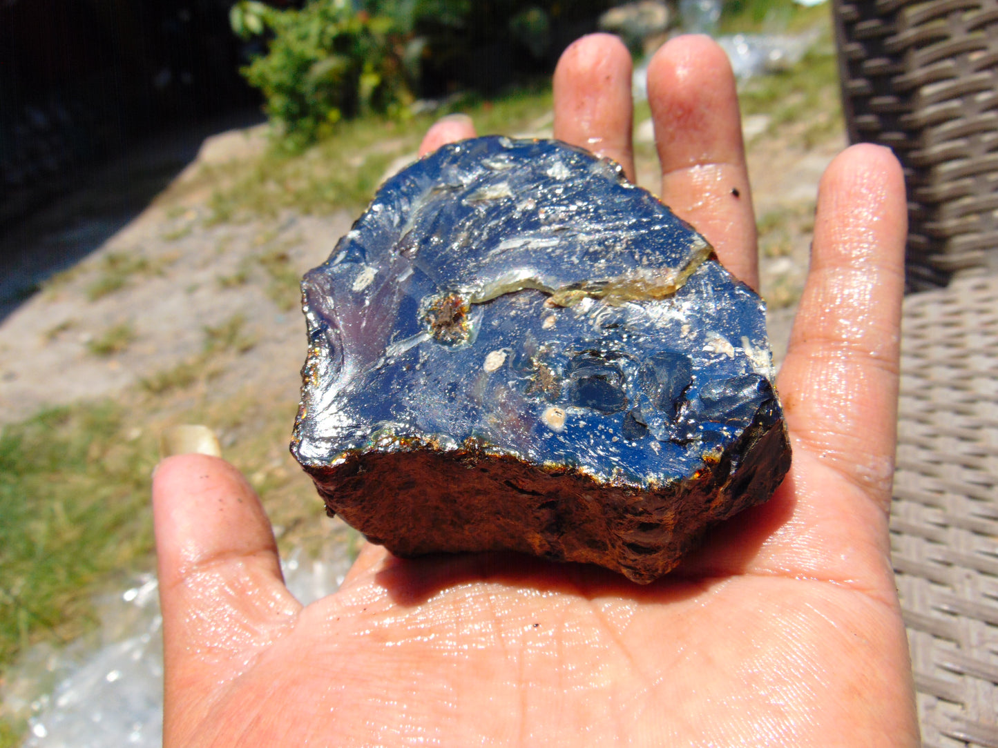 83 gram Rough Raw Indonesian Blue Amber for Healing RBAR19