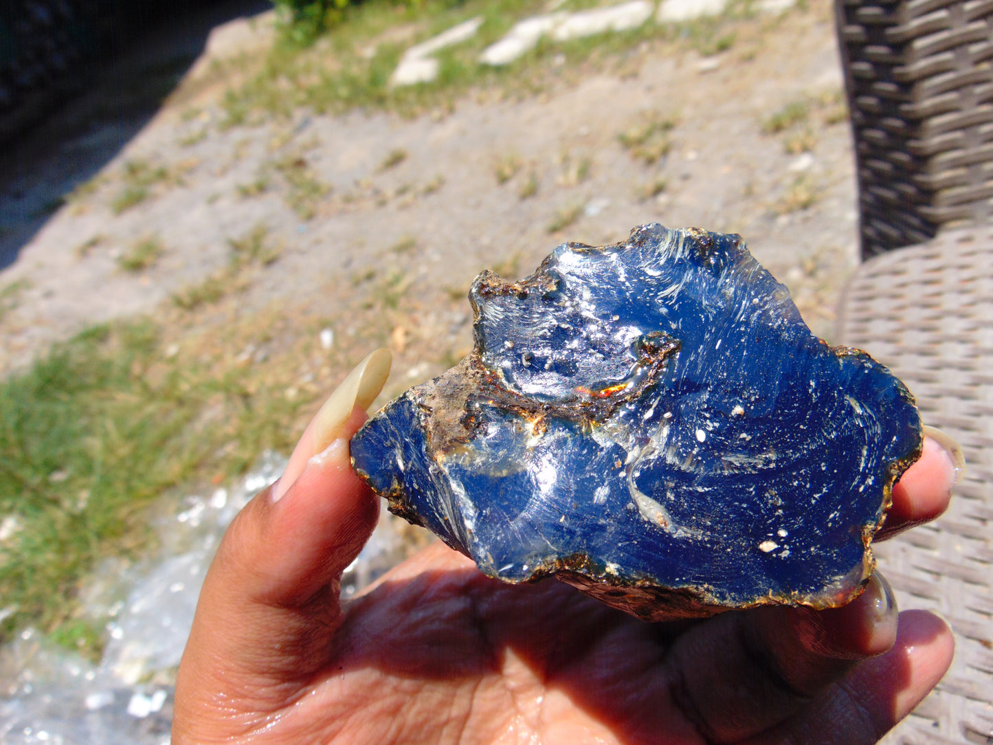 70 gram Rough Raw Indonesian Blue Amber for Healing RBAR22