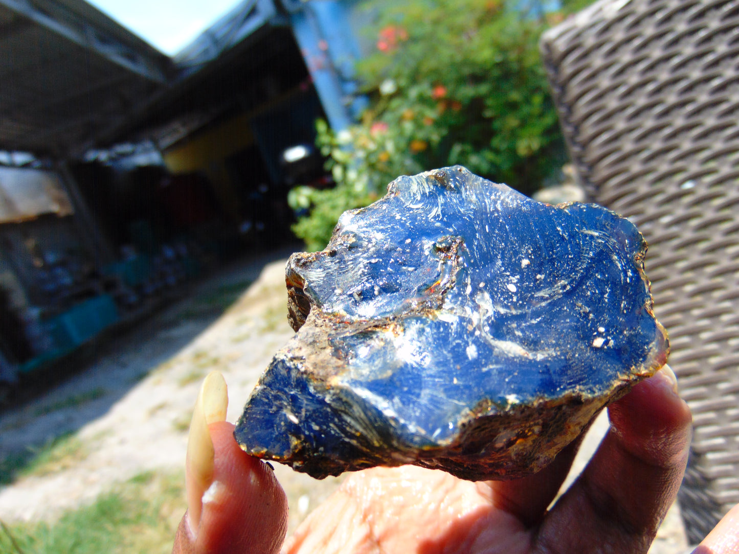 70 gram Rough Raw Indonesian Blue Amber for Healing RBAR22