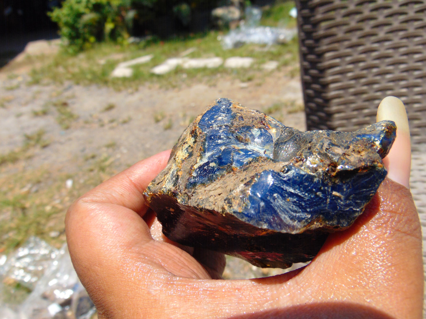 70 gram Rough Raw Indonesian Blue Amber for Healing RBAR22