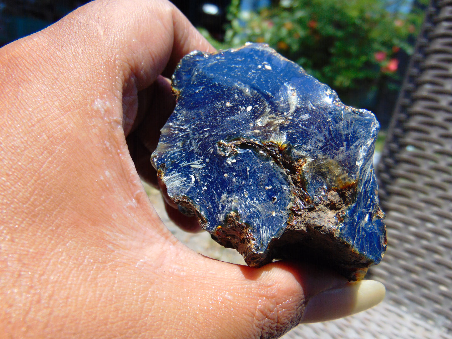 70 gram Rough Raw Indonesian Blue Amber for Healing RBAR22