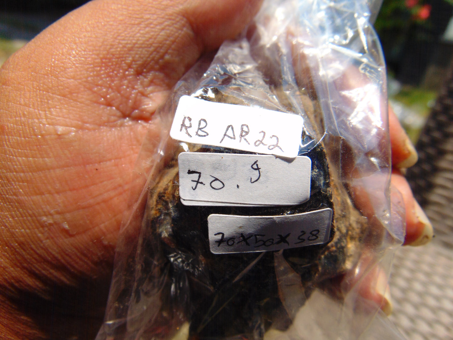 70 gram Rough Raw Indonesian Blue Amber for Healing RBAR22