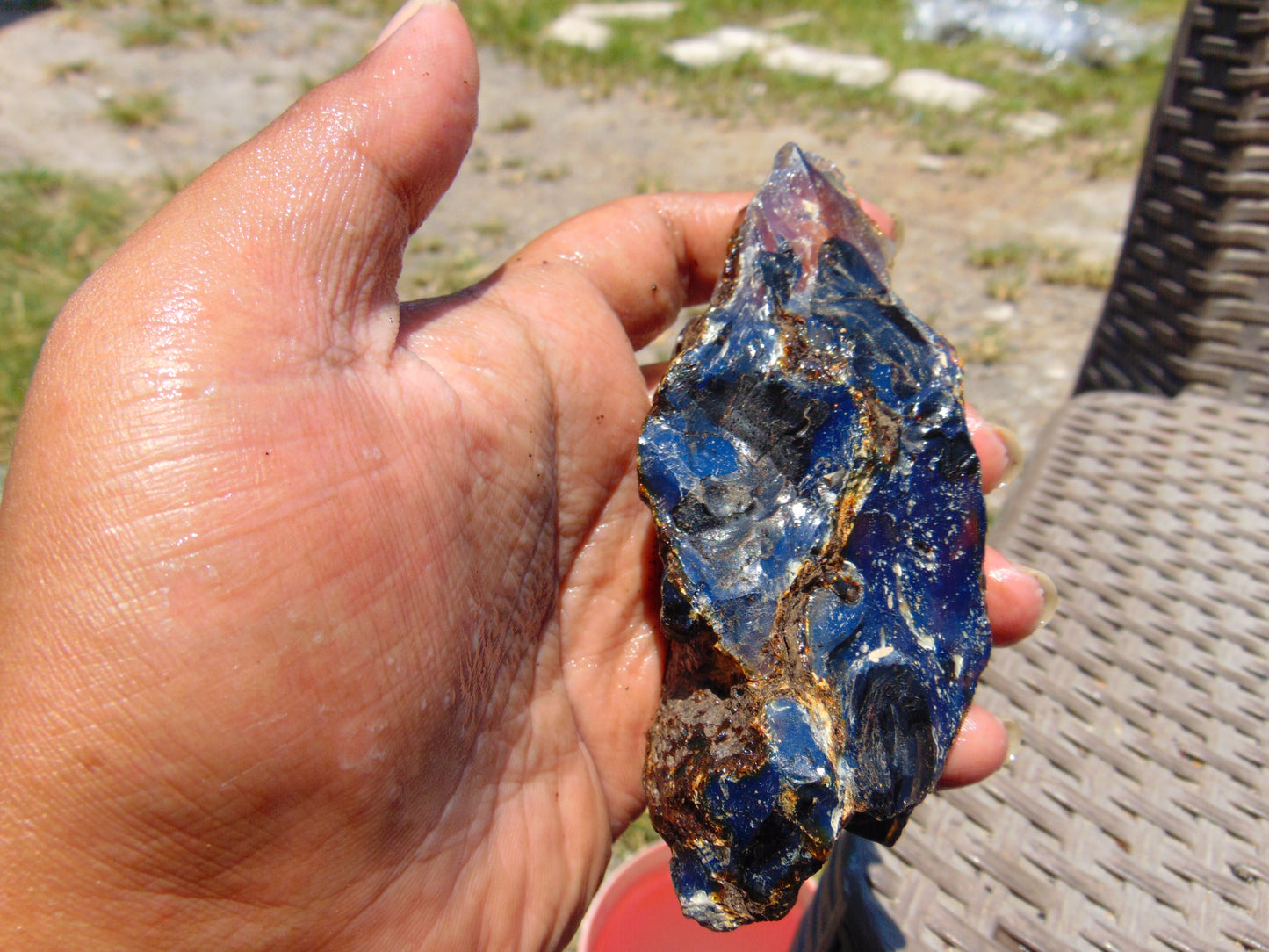 77 gram Rough Raw Indonesian Blue Amber for Healing RBAR82