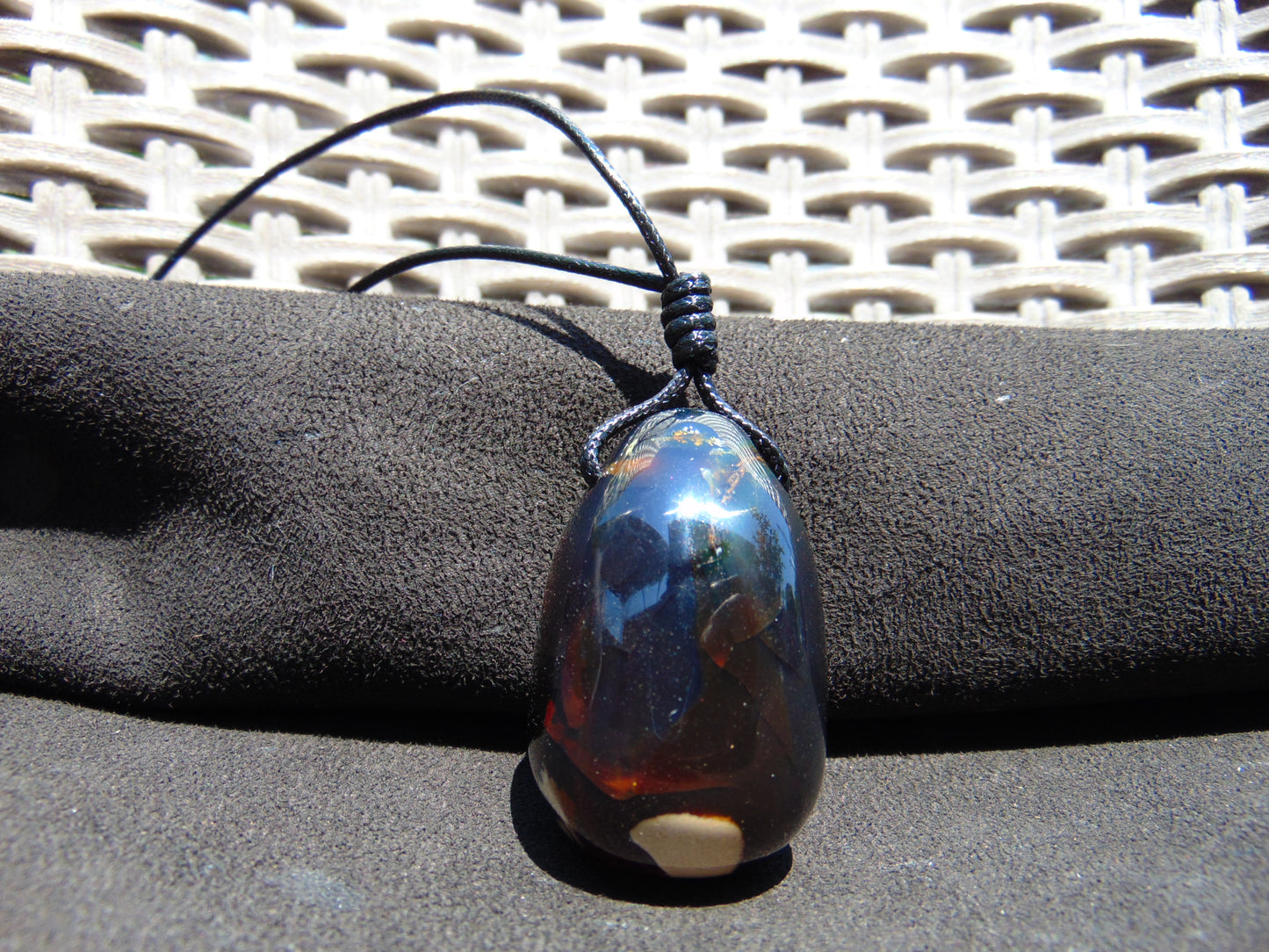 27 gr Teardrop Pendant Indonesian Amber for Healing 25A58